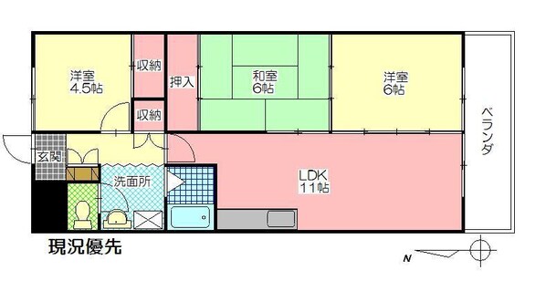 サンリラ駅前の物件間取画像